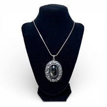 Sterling Gold Sheen Obsidian Secret Compartment Pendant