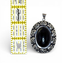 Sterling Gold Sheen Obsidian Secret Compartment Pendant