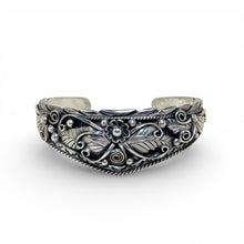 1970s Sterling Silver Navajo Cuff Bracelet Size 6 1/4