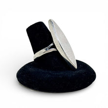 Sterling Silver Modernist Marquis Ring Size 10