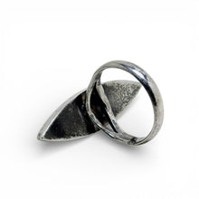 Sterling Silver Modernist Marquis Ring Size 10