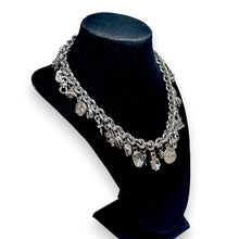 Huge Sterling Silver Charm Toggle Necklace