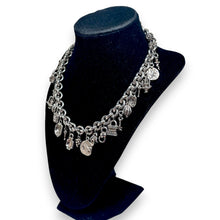 Huge Sterling Silver Charm Toggle Necklace