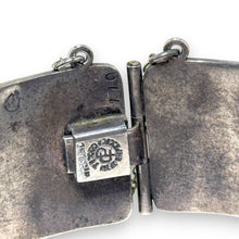 Vintage 1950s Taxco Overlay Hinged Panel Bracelet