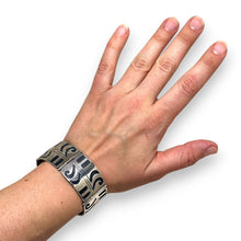 Vintage 1950s Taxco Overlay Hinged Panel Bracelet