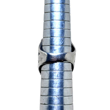 1970s Sterling Turquoise Chip Ring Size 8 1/2