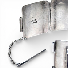 1970s Taxco Amethyst Hinge Panel Bracelet