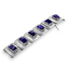 1970s Taxco Amethyst Hinge Panel Bracelet