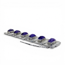 1970s Taxco Amethyst Hinge Panel Bracelet