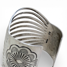 Huge Signed Wilbert Benally Navajo Modernist Cuff Bracelet