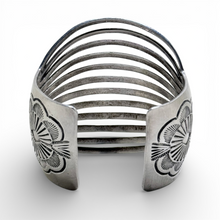 Huge Signed Wilbert Benally Navajo Modernist Cuff Bracelet