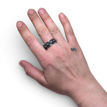 Vintage 1970s Taxco Chain Link Ring Size 12