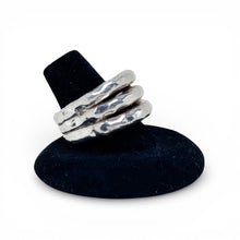 Hammered Banded Electroform Sterling Ring Size 9