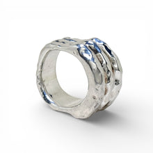 Hammered Banded Electroform Sterling Ring Size 9