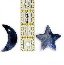 Huge Sterling Star & Moon Earrings