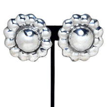 HUGE Taxco Flower Dome Earrings