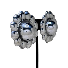 HUGE Taxco Flower Dome Earrings