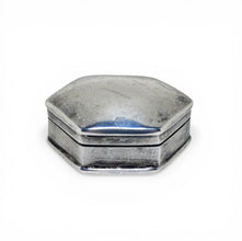 British Made Sterling Hexagonal Pill Box
