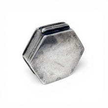 British Made Sterling Hexagonal Pill Box