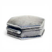 British Made Sterling Hexagonal Pill Box