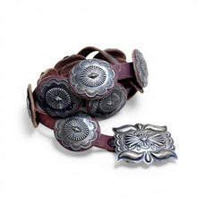 Vintage 1970s Sterling Concho Belt