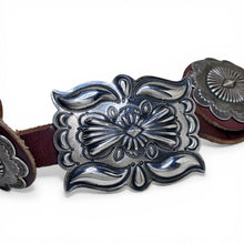 Vintage 1970s Sterling Concho Belt