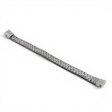 Mens Sterling Brick Woven Dot Overlay Bracelet