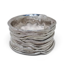 Huge Sterling Electroform Abstract Bangle