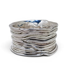 Huge Sterling Electroform Abstract Bangle