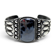 1960s Navajo Sterling Cuff with Petrified Wood