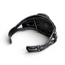 1960s Navajo Sterling Cuff with Petrified Wood