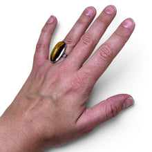 Sterling Tigers Eye Ring Size 6 3/4