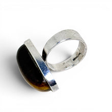 Sterling Tigers Eye Ring Size 6 3/4