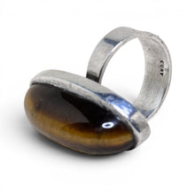 Sterling Tigers Eye Ring Size 6 3/4