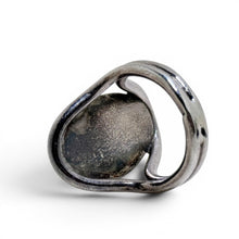 Sterling and Purple Enamel Ring Size 8 1/4