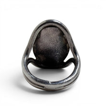 Sterling and Purple Enamel Ring Size 8 1/4