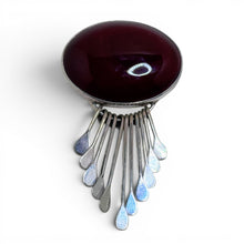 Taxco Carnelian Brooch with Dangles