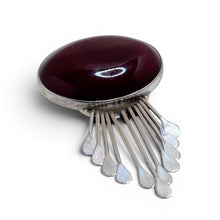 Taxco Carnelian Brooch with Dangles