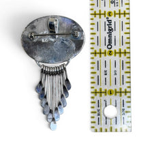 Taxco Carnelian Brooch with Dangles