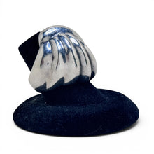 Large Chunky Abstract Sterling Ring Size 6 3/4