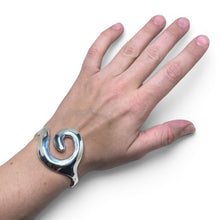 Vintage 1990s Sterling Robert Lee Morris Swirl Cuff