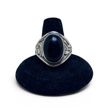 Vintage Sterling Onyx Ring Size 12