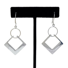 Vintage Sterling Square Dangle Earring