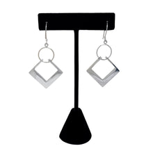 Vintage Sterling Square Dangle Earring