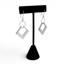Vintage Sterling Square Dangle Earring