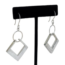 Vintage Sterling Square Dangle Earring