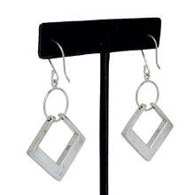 Vintage Sterling Square Dangle Earring