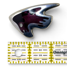 Georg Jensen Purple Enamel Mid-Century Henning Koppel Brooch No. 307