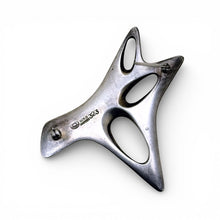 Mid-Century Georg Jensen Black Enamel Sterling Brooch No. 323