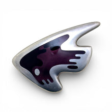Georg Jensen Purple Enamel Mid-Century Henning Koppel Brooch No. 307